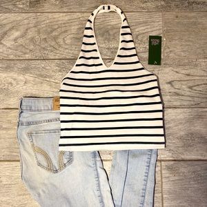 Stripped Crop Top